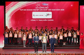 Công ty Kiến Vương xếp hạng 330 trong Top 500 Doanh Nghiệp lớn nhất Việt Nam năm 2025